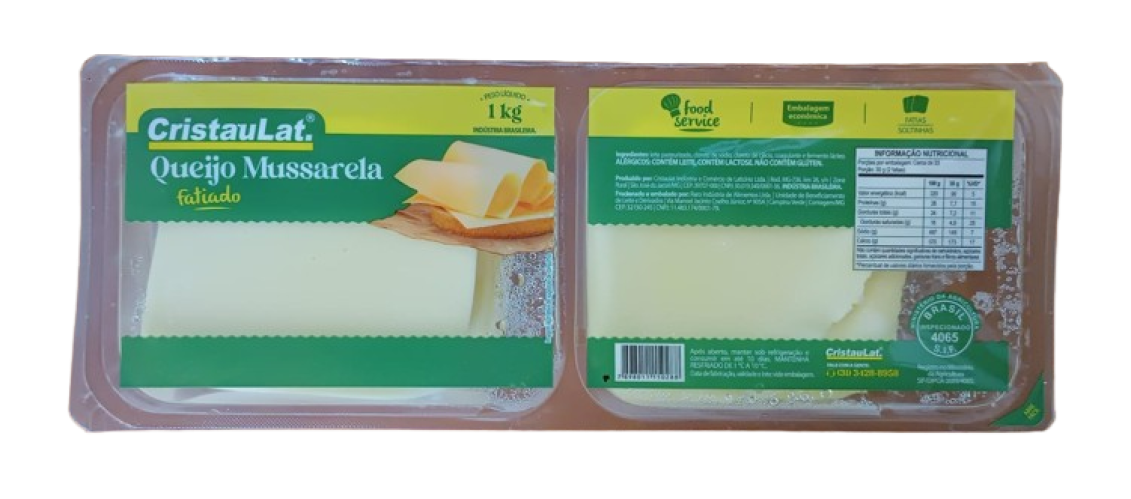 Queijo Mussarela Cristaulat (Aprox. 3,200kg.)